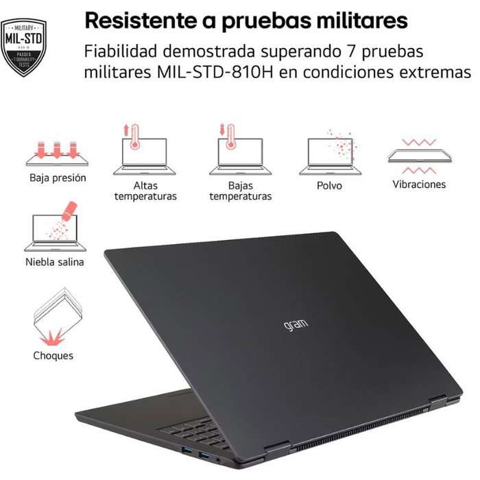 LG Gram 16ZD90TL-G.AX85BN Intel Core Ultra 7 32 GB 512 GB SSD 16 WQXGA Negro LG Gram 16ZD90TL-G.AX85BN Intel Core Ultra 7 32 GB 512 GB SSD 16 WQXGA Negro